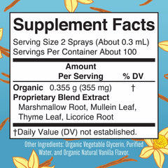 Organic Throat Spray (Vanilla)